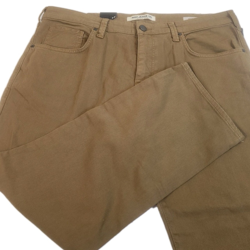 Mavi Jeans Matt Mens 38x28 Mocha Brown Relaxed Straight Leg Pant Stretch NWT NEW